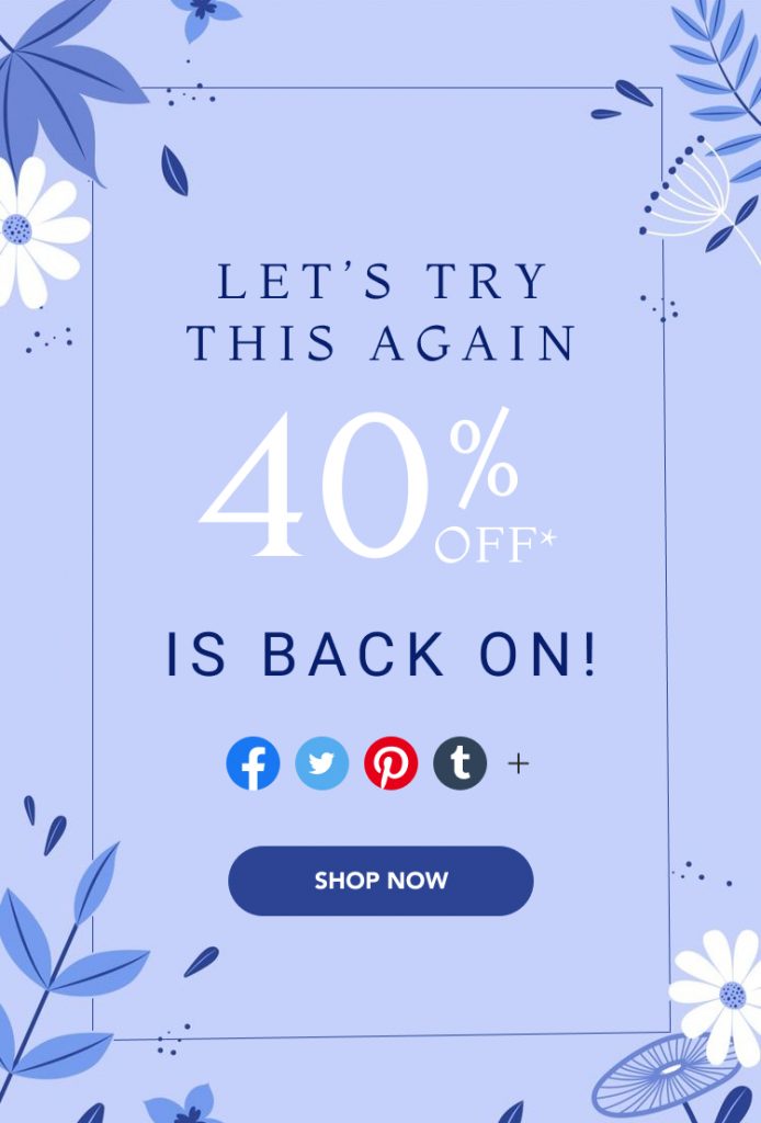 40 off is back MyShopKit - Ecommerce Solution