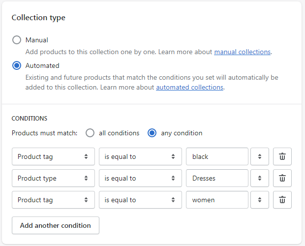 Automated collection MyShopKit - Ecommerce Solution