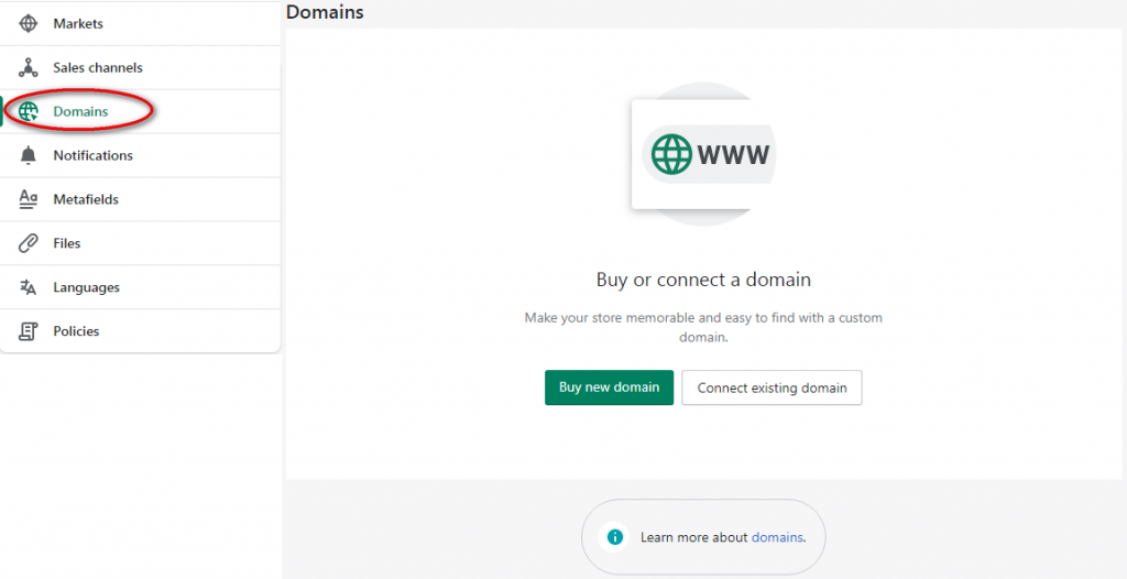 How to buy your domain in Shopify MyShopKit - Ecommerce Solution