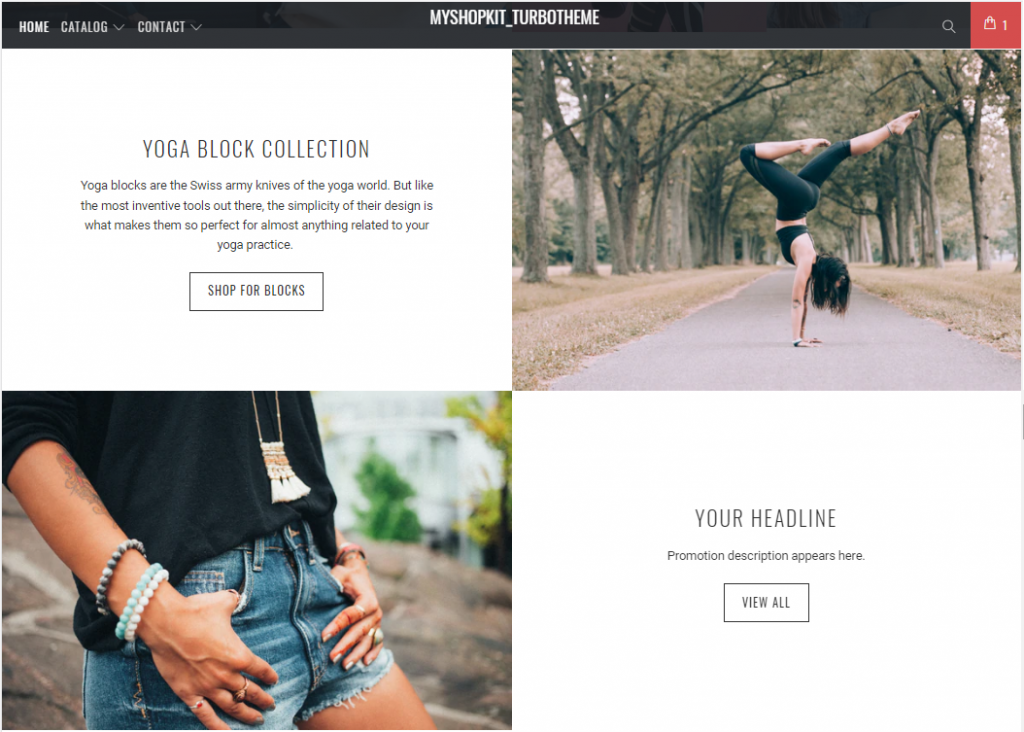 Image with text in Turbo Shopify theme MyShopKit - Ecommerce Solution