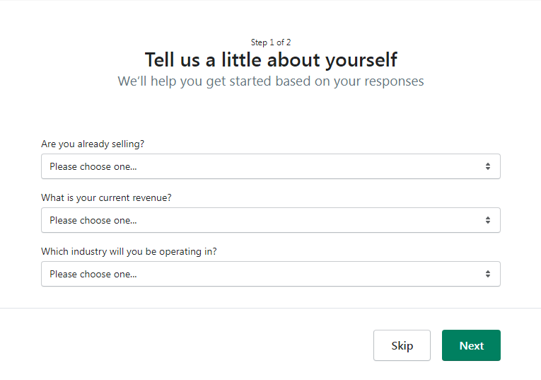 Tell us about yourself MyShopKit - Ecommerce Solution