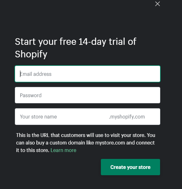 start free trial with Shopify MyShopKit - Ecommerce Solution