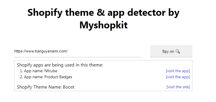 Shopify app detector MyShopKit - Ecommerce Solution
