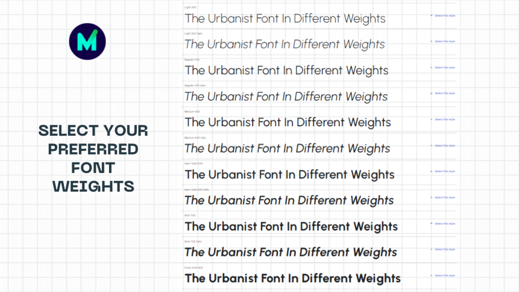 Select your preferred font weights MyShopKit - Ecommerce Solution
