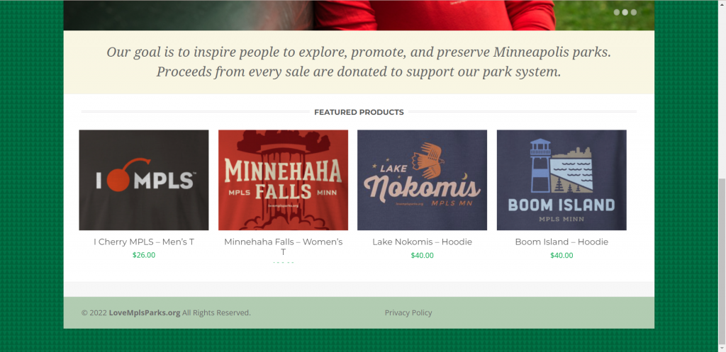 Love MLS Parks MyShopKit - Ecommerce Solution