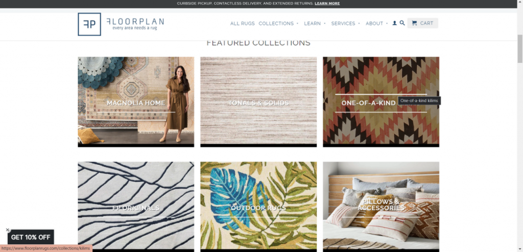 Floorplan featured collections MyShopKit - Ecommerce Solution