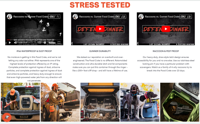 Gunner stress tested section MyShopKit - Ecommerce Solution