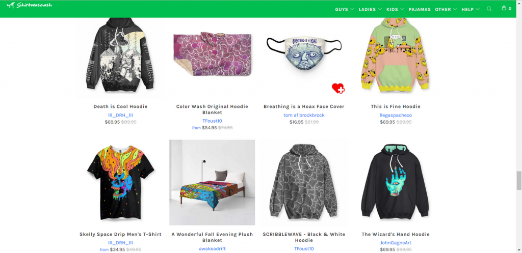 Shirtwascash products MyShopKit - Ecommerce Solution