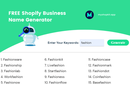 [2024] Free Shopify Business Name Generator - MyShopKit