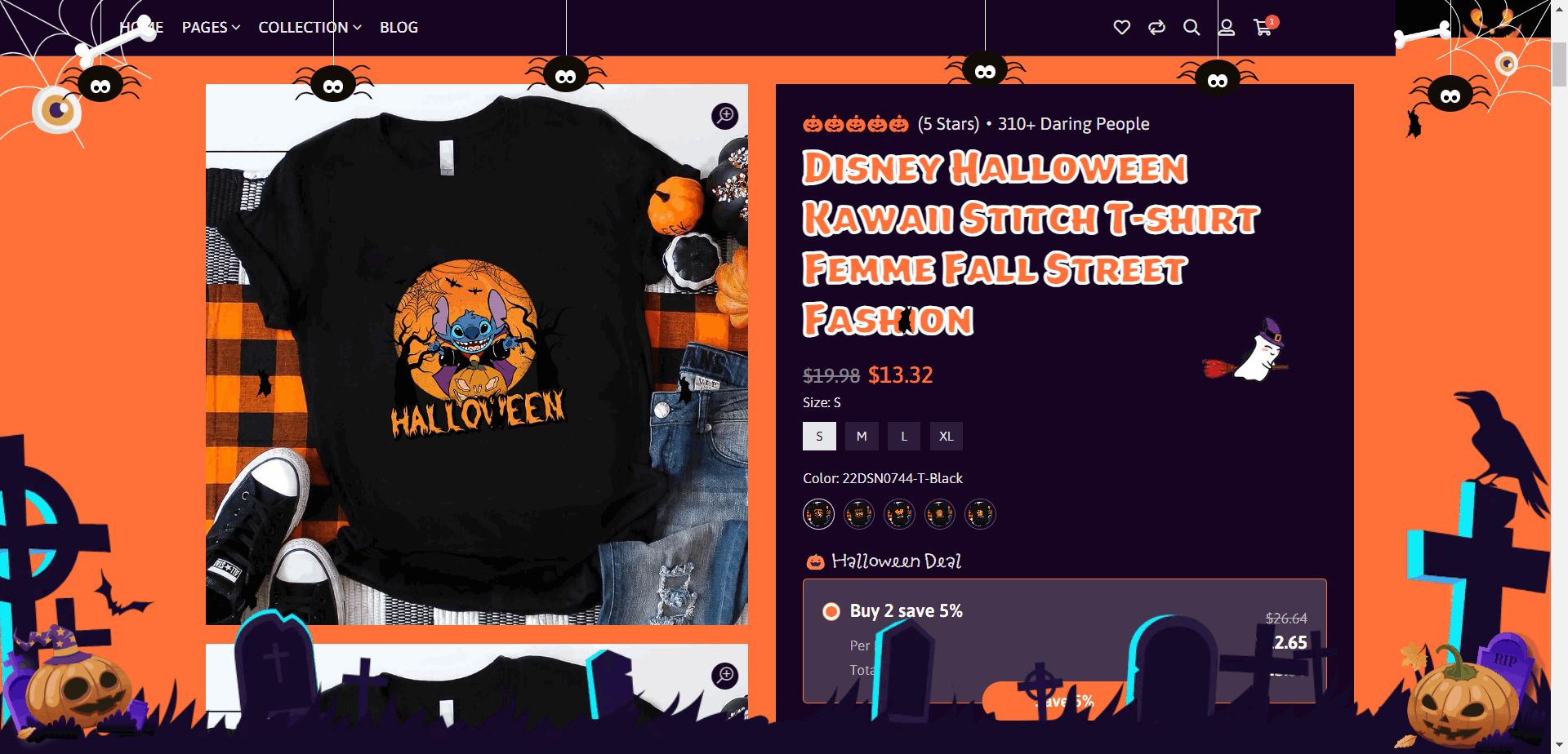 Shopify Halloween store examples