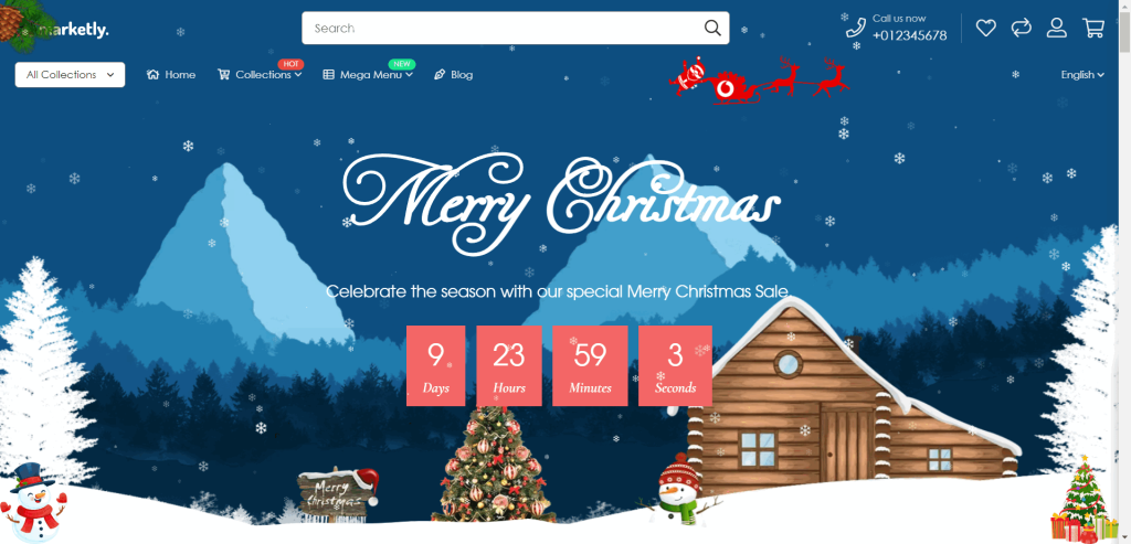 Shopify Christmas Store Banner MyShopKit - Ecommerce Solution