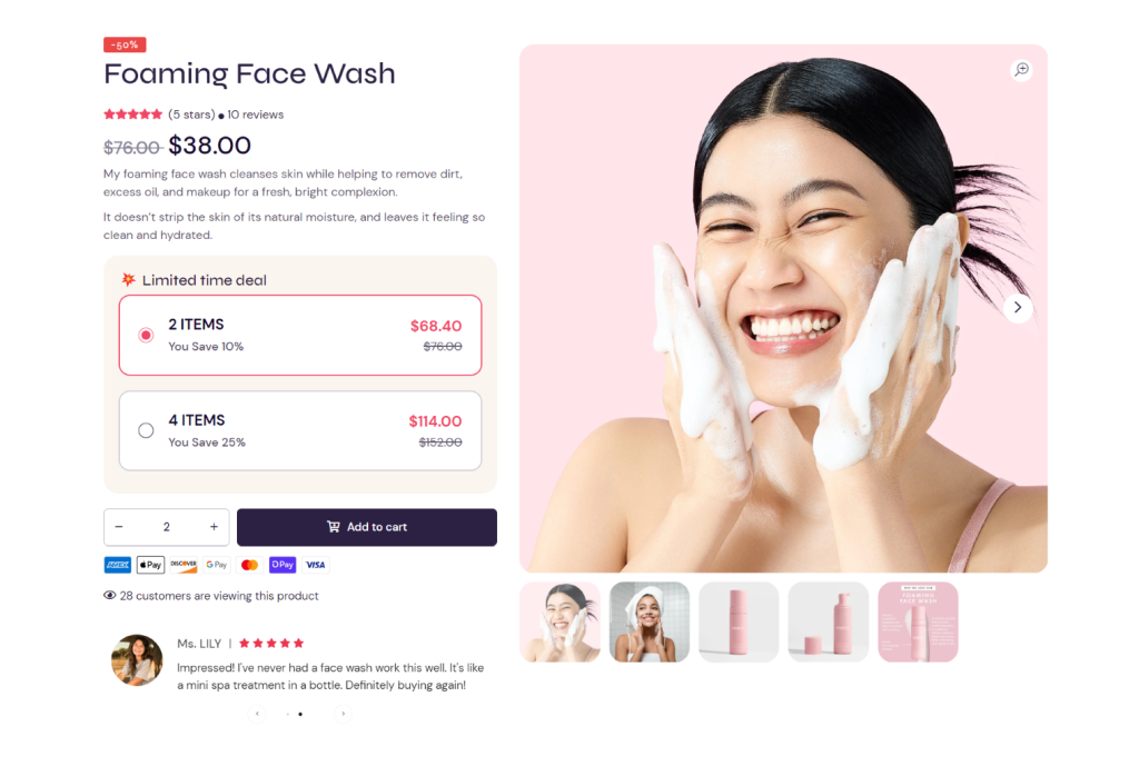 Shopify beauty store product information MyShopKit - Ecommerce Solution